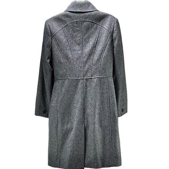 Kenneth Cole Reaction Womens Gray Wool Blend Coat Size 8 Dry Clean Only - Picture 15 of 16